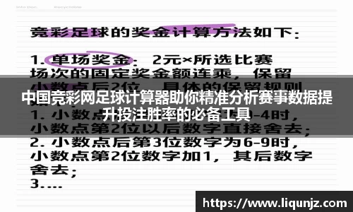 中国竞彩网足球计算器助你精准分析赛事数据提升投注胜率的必备工具